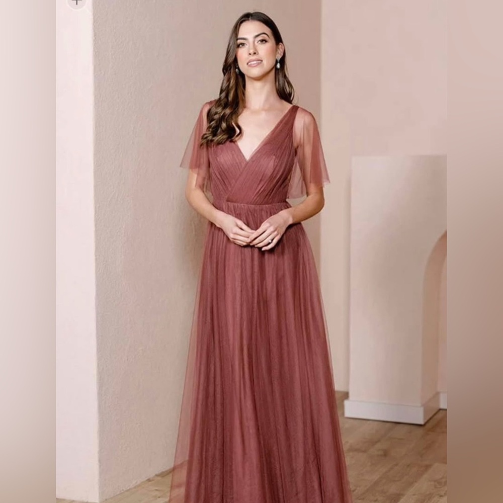 Revelry Dusty Rose Tulle Maxi Dress